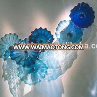 Glass Art Hanging Plate Ceiling Lamp