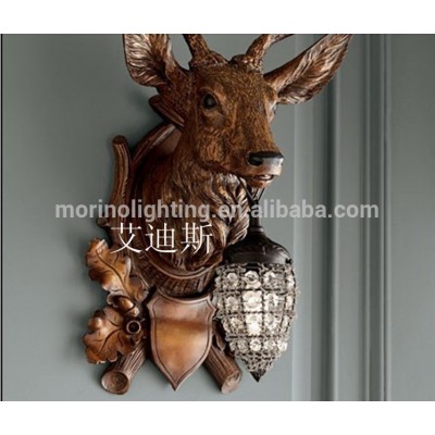 horse antler deer head wall lamps paintings for home decorative