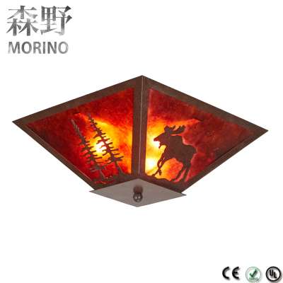 Rural glas cover style ceiling light vintage ceiling lamps for home decorating