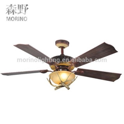 Vintage decorative home led weight ceiling fan light with remote