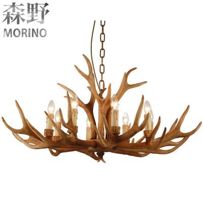 New American Country Style Modern 8 Lights Chain Antler Chandelier