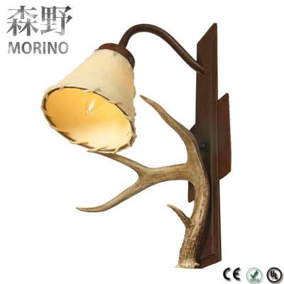 Antique American country style wall lamp, deer horn wall lamp and hotel wall lamp